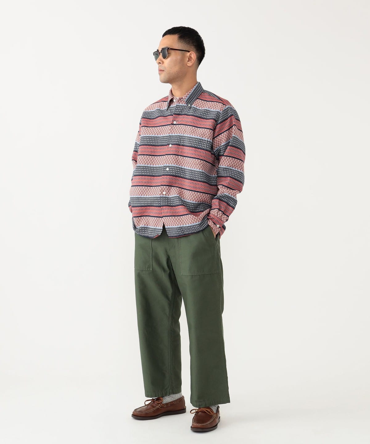 Open B.D. Fine Pattern Jacquard Stripe