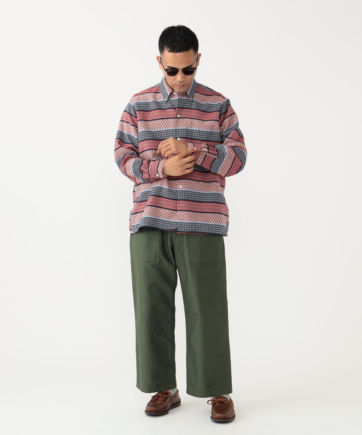 Open B.D. Fine Pattern Jacquard Stripe