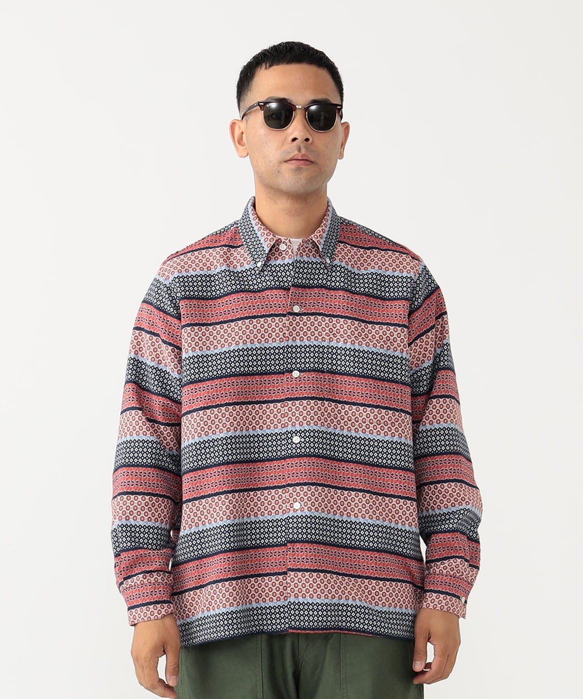 Open B.D. Fine Pattern Jacquard Stripe