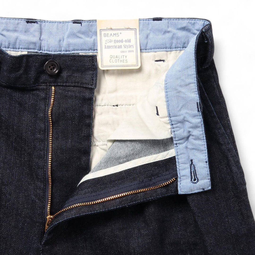 2 Pleats Tapered Denim