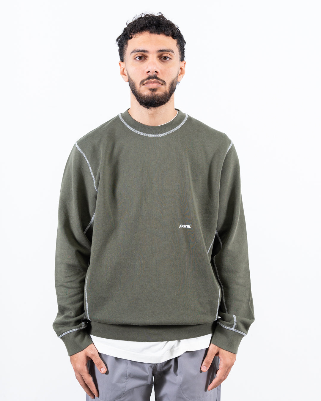 Contrast Crewneck