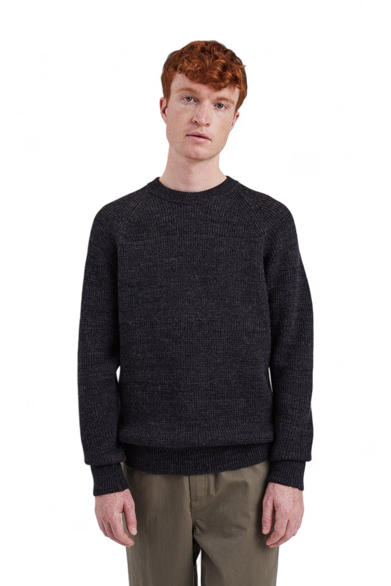 Roald Wool Cotton Rib Sweater