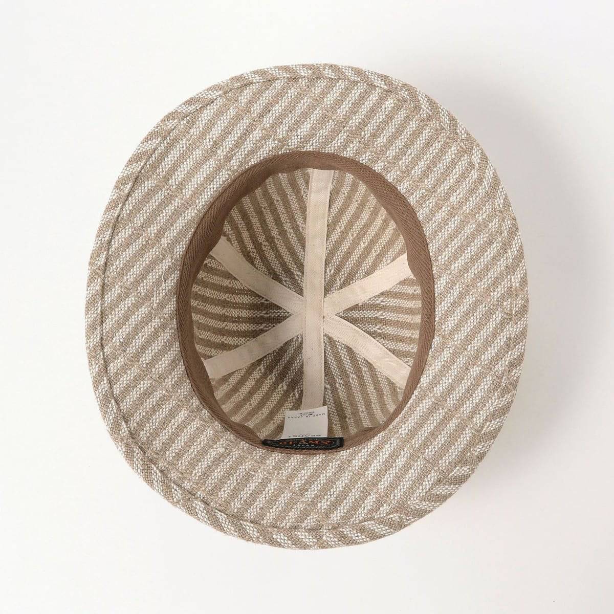 Mil Hat Linen Hickory Stripe