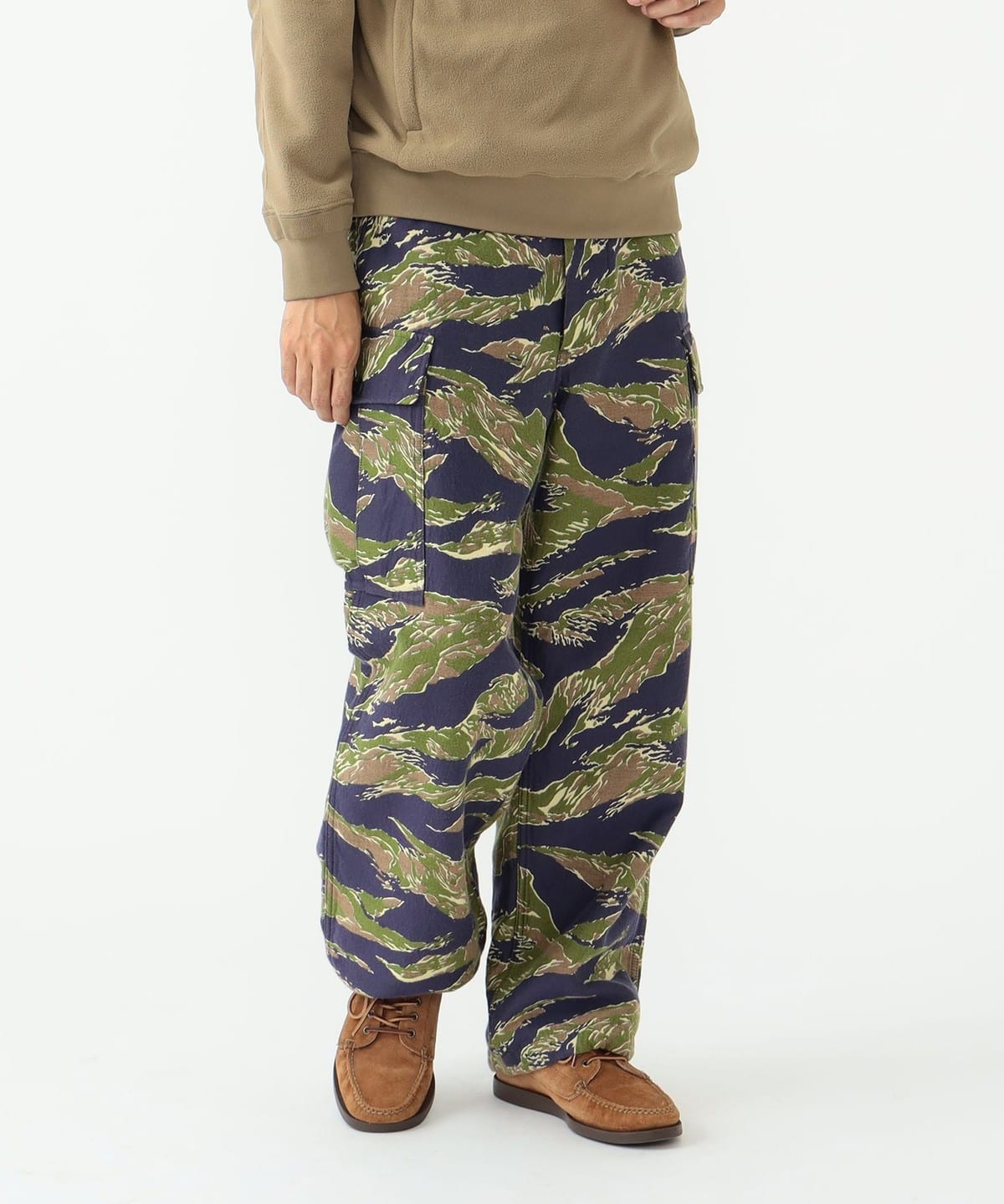 Beams Plus - MIL 6 Pockets Tiger Stripe Jacquard Pants - Pants - thegoodlife.