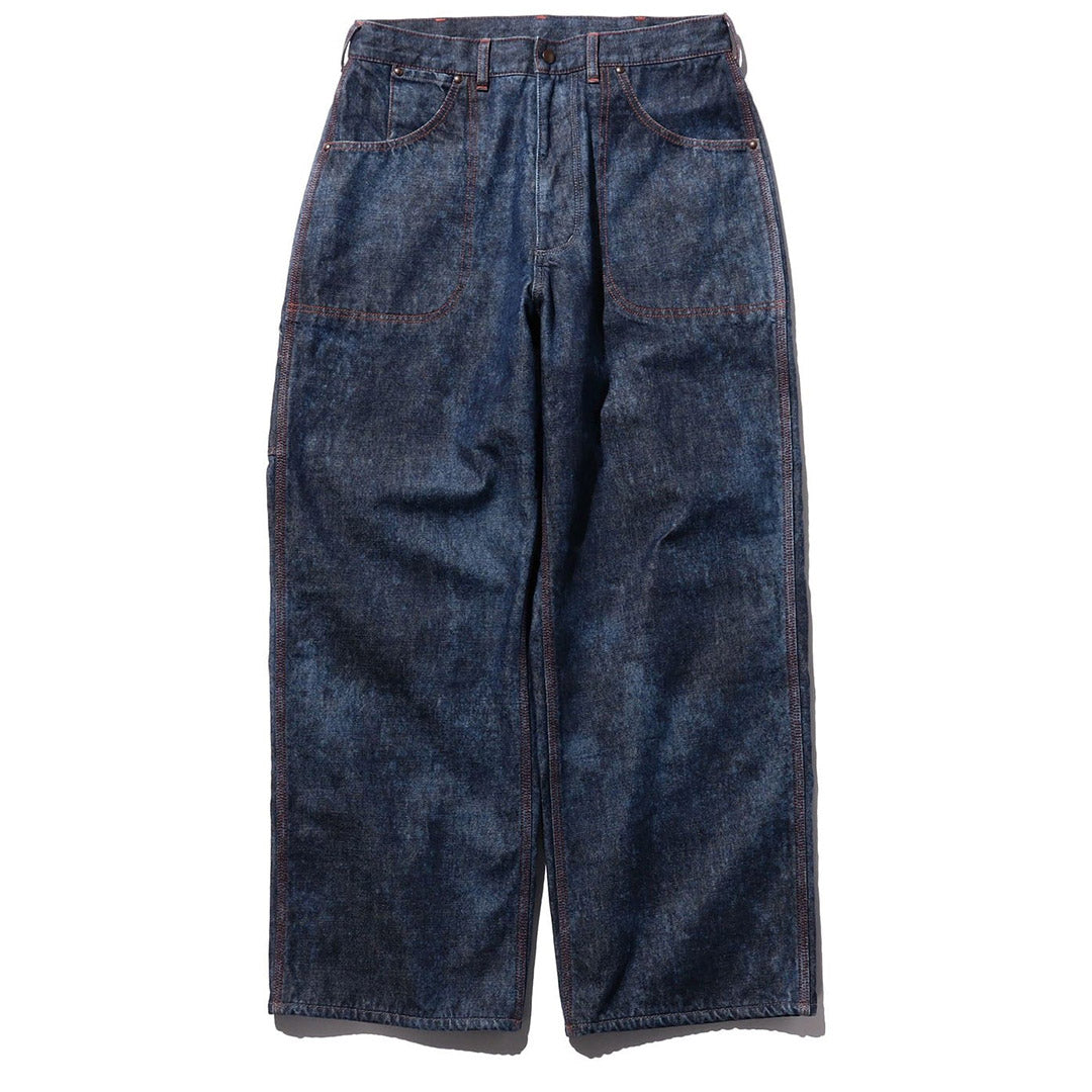 Beams Plus - Painter Pants Lined Denim Discharge Print Pants - Pants - thegoodlife.