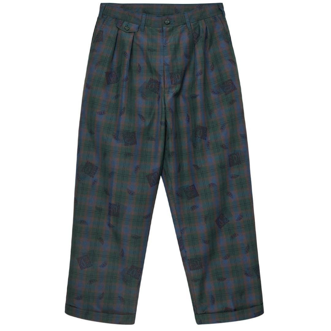 2 Pleats Trousers TW Plaid On Print