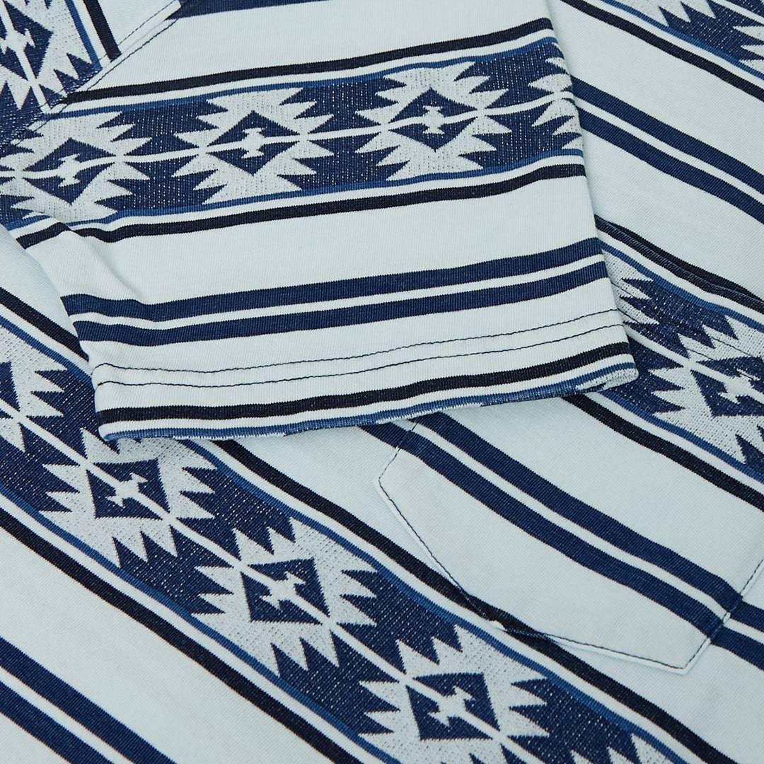 Pocket Tee Indigo Jacquard Stripe