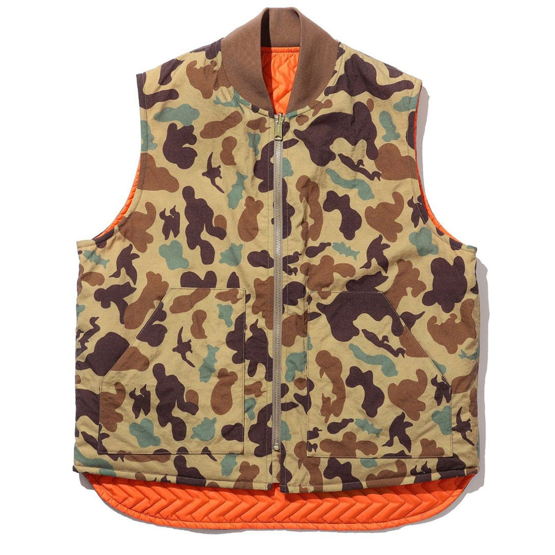 Beams Plus - WORK Puff Vest Reversible Animal Print - Vest & Gilet - thegoodlife.