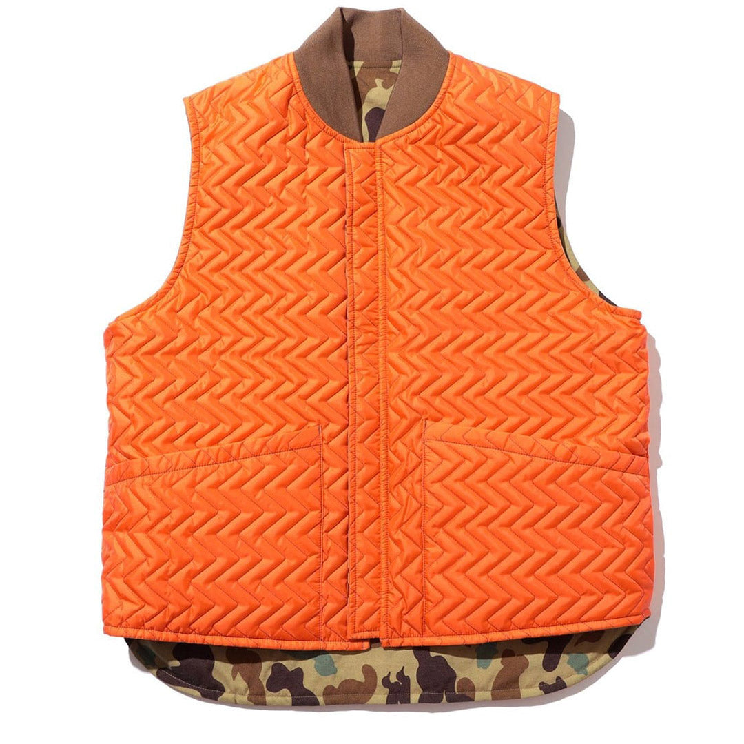 Beams Plus - WORK Puff Vest Reversible Animal Print - Vest & Gilet - thegoodlife.