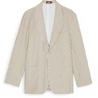 White Pinstripe Blazer