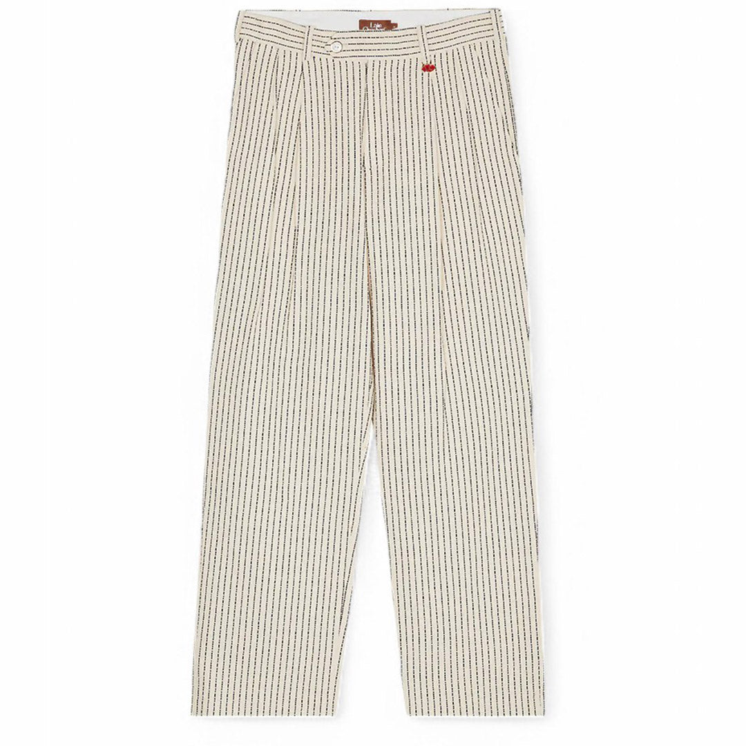 White Pinstripe Pants