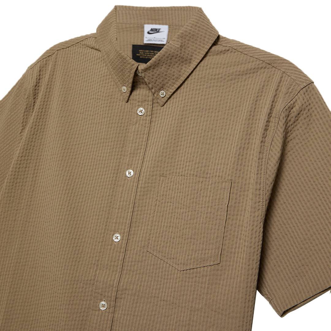 Short Sleve Seersucker Button Down Shirt