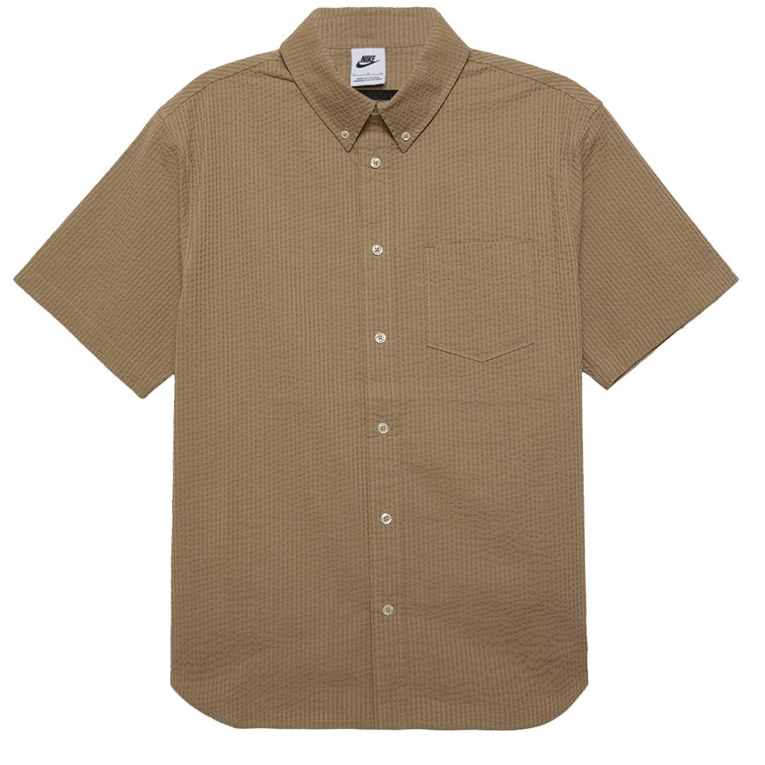 Short Sleve Seersucker Button Down Shirt