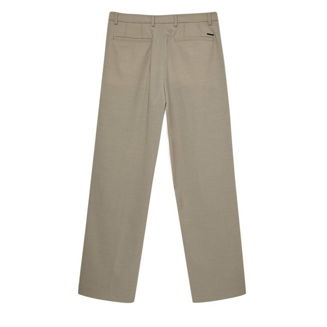 Benn Relaxed Light Wool Pleated Trouser