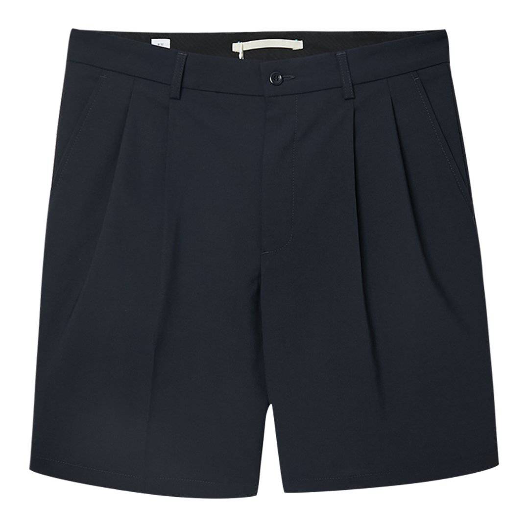 Benn Relaxed Light Wool Pleated Short