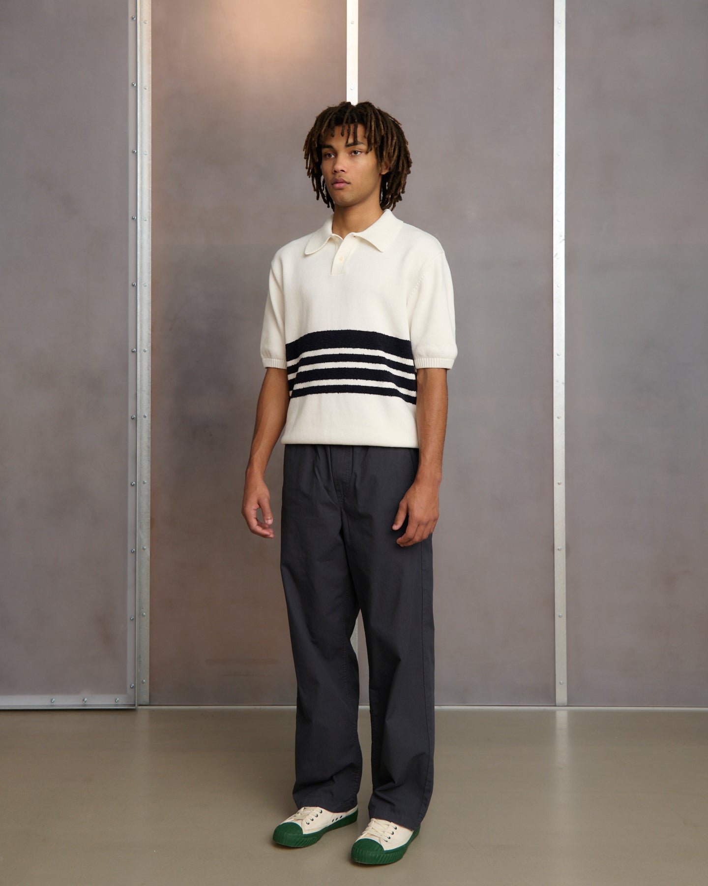 Panel Knit Polo