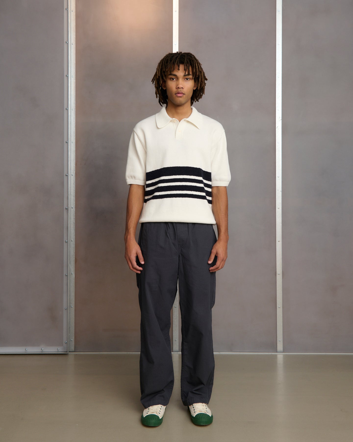 Panel Knit Polo