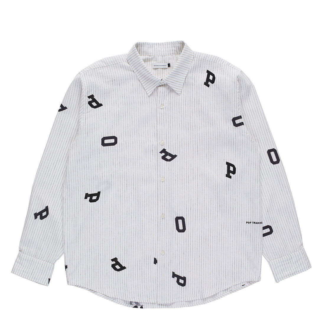 Letters Striped Pop Shirt