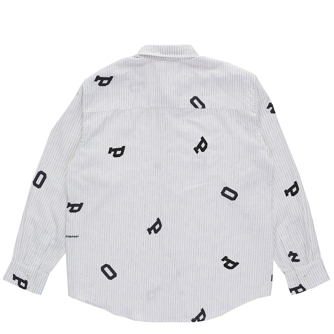 Letters Striped Pop Shirt