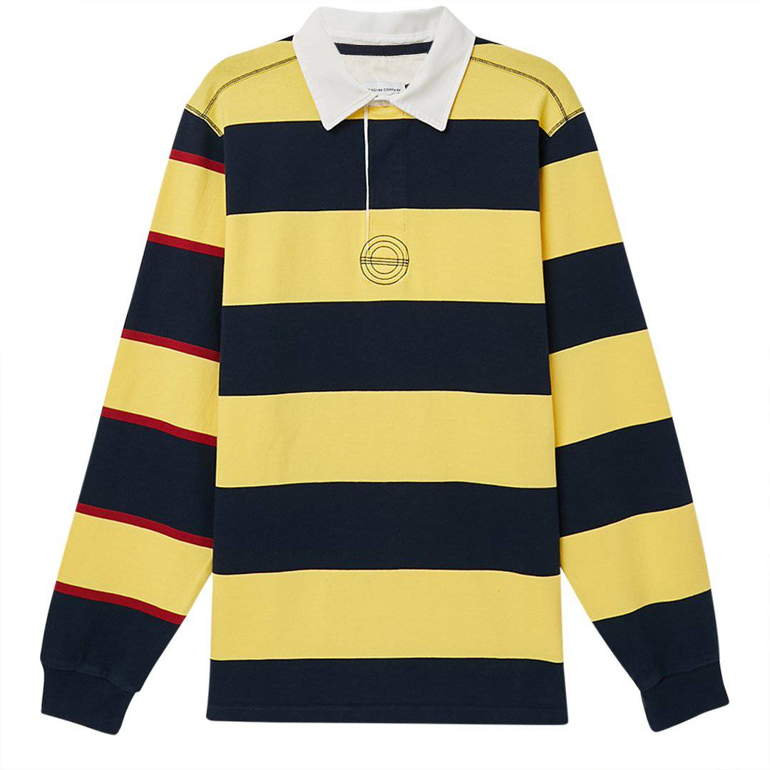 Striped Logo Rugby Polo Sweat