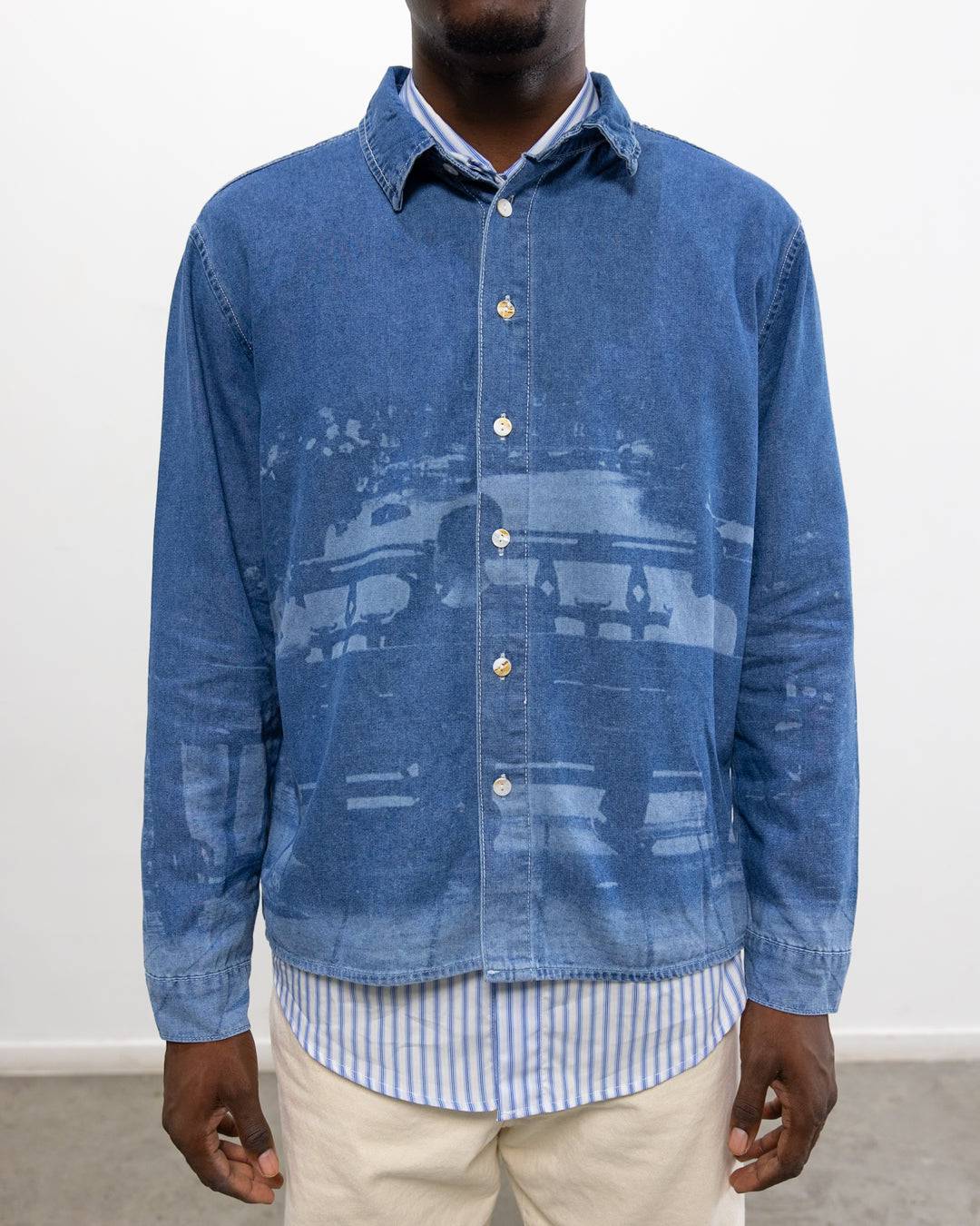 Printed Denim Shirt