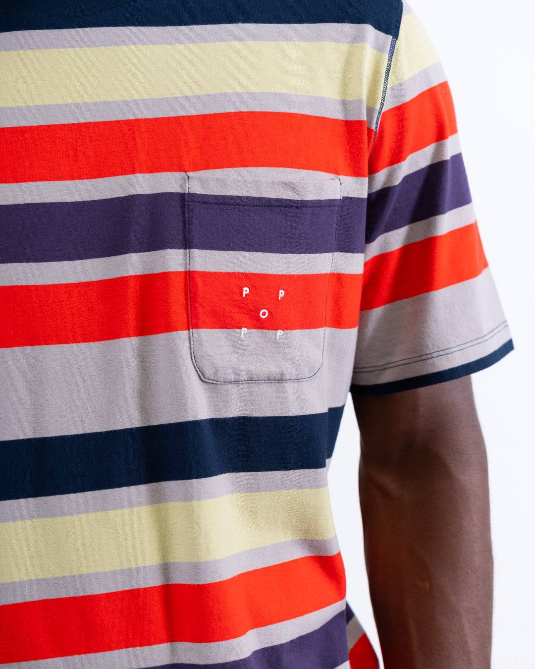 Pop Trading Company - Striped Pocket T-Shirt - T-Shirt - thegoodlife.