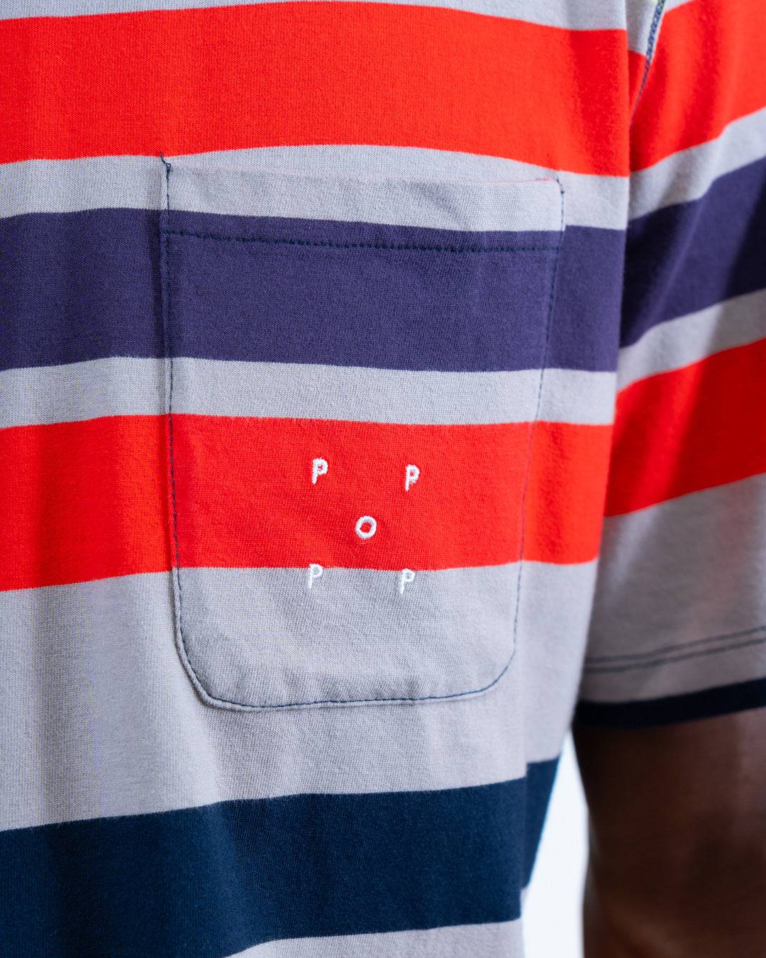 Pop Trading Company - Striped Pocket T-Shirt - T-Shirt - thegoodlife.