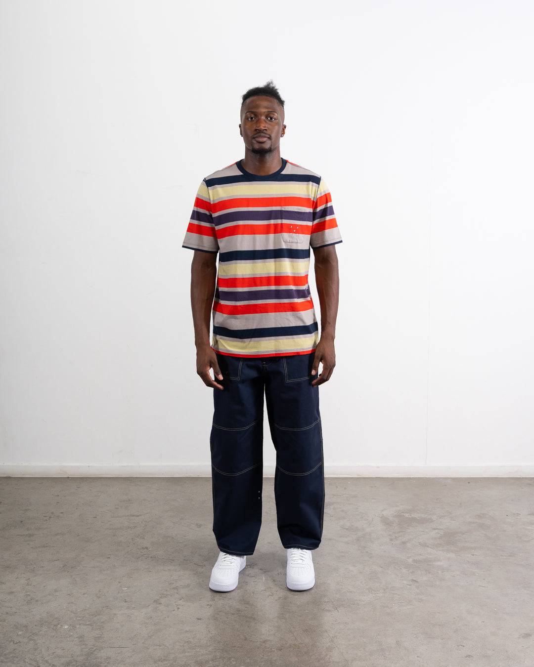 Pop Trading Company - Striped Pocket T-Shirt - T-Shirt - thegoodlife.